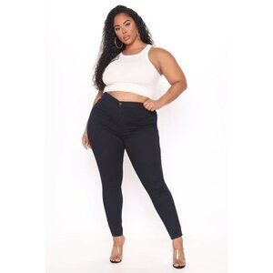 Super High Waist‎ Denim Skinnies - Indigo Size 15 RefFNB